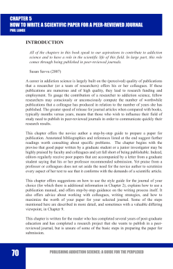 chapter 5 how to write a scientific paper for a peer-reviewed