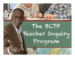 The BCTF Teacher Inquiry Program