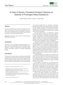 A Case of Severe, Persistent Amnesia Following an Episode of