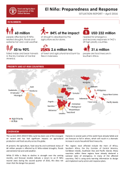 El Ni&ntilde;o: Preparedness and Response