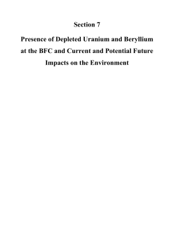 Section 7 Presence of Depleted Uranium and Beryllium