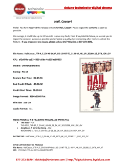 Hail, Caesar! - Deluxe Digital Cinema Portal