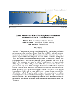 More Americans Have No Religious Preference