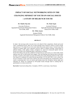 impact of social networking sites in the changing mindset of youth