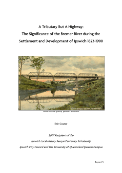 A Tributary But A Highway: The Significance of the Bremer River