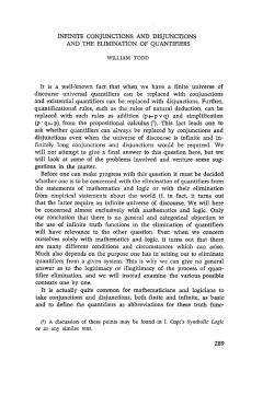 INFINITE CONJUNCTIONS AND DISJUNCTIONS AND THE