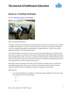 The Journal of Paddlesport Education