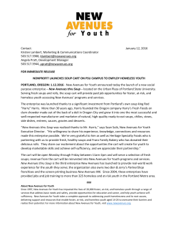 Contact: January 12, 2016 Kristen Lambert, Marketing