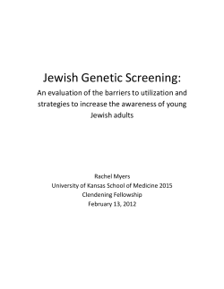 Jewish Genetic Screening - University of Kansas Medical Center