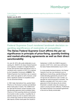 Federal Supreme Court rendered landmark decision re