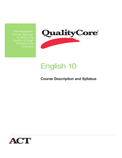 English 10 Course Syllabus - Ashland Independent Schools