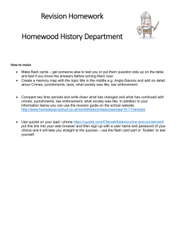 Crime and Punishment Homework Booklet