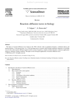 Reaction&ndash;diffusion waves in biology