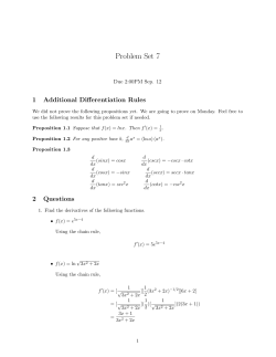 Problem Set 7