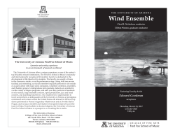 Event Program - Fred Fox School of Music