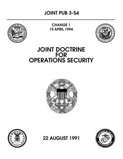 JP 3-54 Joint Doctrine for Operations Security