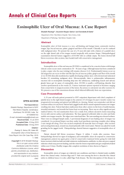 Eosinophilic Ulcer of Oral Mucosa: A Case Report