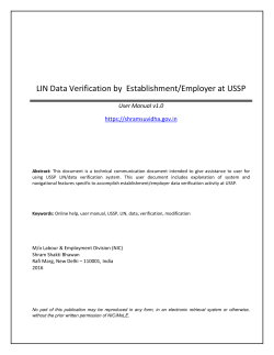 Help File For Registered Establishment Users