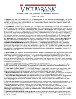 business credit card agreement