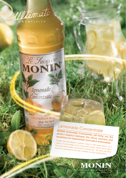 Lemonade Concentrate