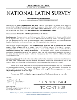 Student Survey PDF - National Latin Survey