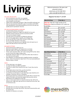 Bleed Ad Sizes Trim W x L Non-Bleed Ad Sizes Trim W x