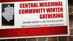 Information on up-coming activities in the Central Community