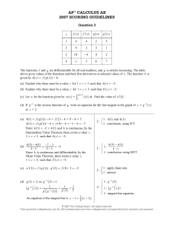 ap calculus ab 2007 scoring guidelines - AP Central