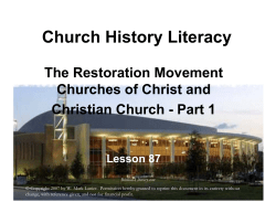 Church History Literacy