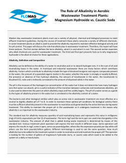 The Role of Alkalinity in Aerobic Wastewater Treatment Plants