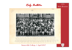 Ruby Bulletin - Somerville College