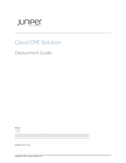 Deployment Guide - Juniper Networks