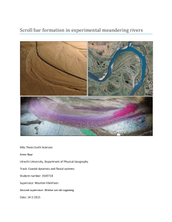 Scroll bar formation in experimental meandering rivers