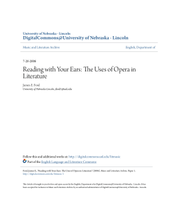 The Uses of Opera in Literature - DigitalCommons@University of