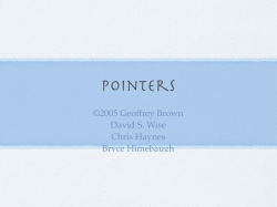 Pointers