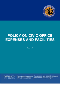 policy on civic office expenses and facilities