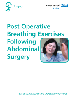 Post Operative Breathing Exercises Following Abdominal Surgery
