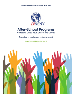 FASNY After-school Winter Spring 2016 - French
