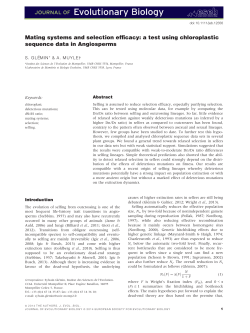Mating systems and selection efficacy: a test using chloroplastic