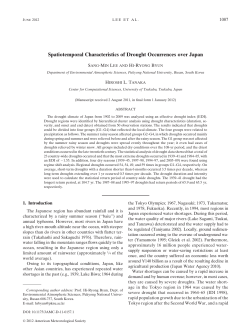 Spatiotemporal Characteristics of Drought Occurrences over Japan