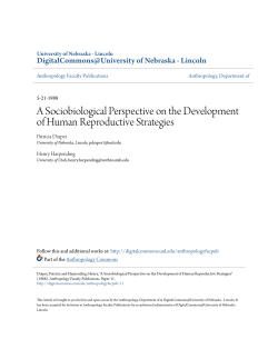 A Sociobiological Perspective on the Development of Human