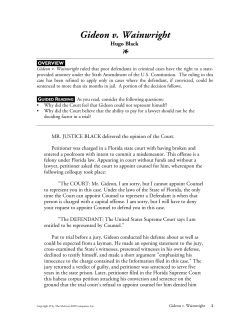 Gideon v. Wainwright