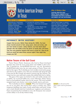 Native American Groups in Texas Native American Groups in Texas