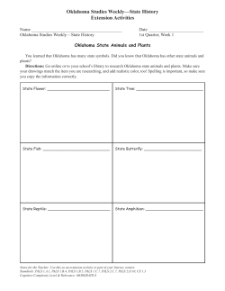 Oklahoma Studies Weekly&mdash;State History Extension Activities