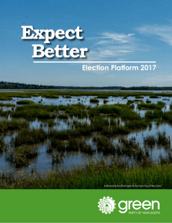 Expect Better - Green Party of Nova Scotia