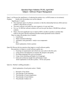Question Paper Solution (75:25), April 2015 Subject : Software