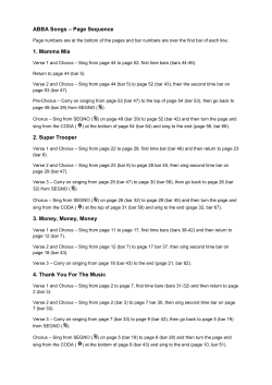 ABBA Songs &ndash; Page Sequence 1. Mamma Mia 2