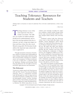 Teaching Tolerance: Resources for Students and Teachers