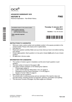 Unit F982 - Historical explanation - Non-British history