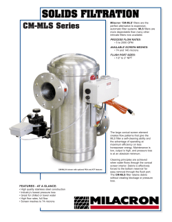 Filter CM-MLS Solid Filtration